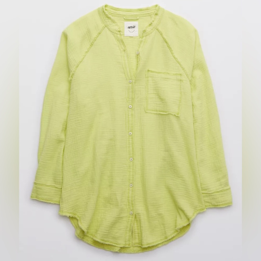 Aerie Pool to Party Swim Cover Up in Mint Colorway Women’s Oversized Top - Picture 2 of 5
